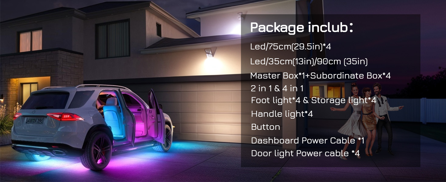 Ambient Lighting Kit Wireless Modes Acrylic Interior
