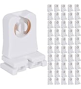 Non-shunted Turn Type T8 Lamp Holder JACKYLED 50-Pack UL Socket Tombstone for LED Fluorescent Tub...