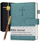 Leather Christian Bible Journal for Men, Prayer Journal for Scripture Study &amp; Daily Devotional, U...