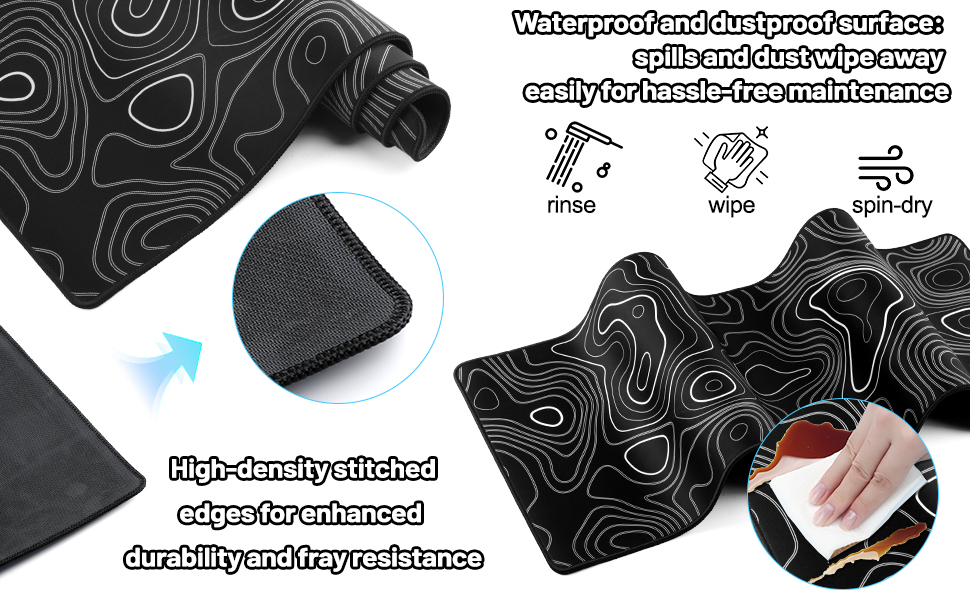 High-density corner stitching, waterproof &amp;amp; dustproof — wipes clean.