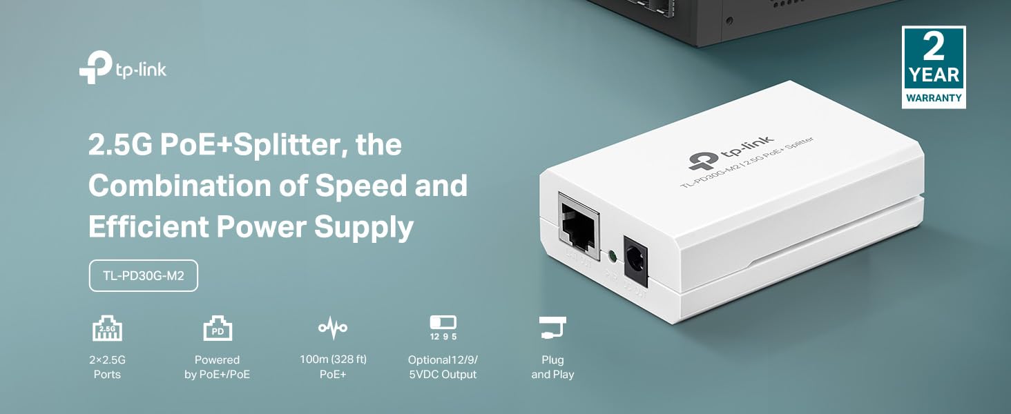 2.5G PoE + Splitter