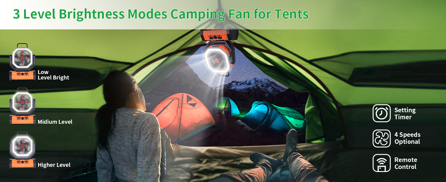 outdoor camping fan for tent