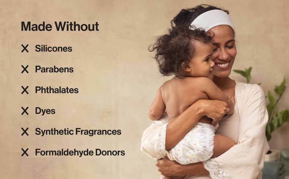 Made Without Phthalates, Parabens, Dyes, Synthetic Fragrances, Formaldehyde Donors