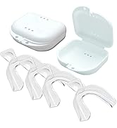 Teeth Whitening Trays Moldable Mouth Trays 4 Dental Tray Form Shape Perfectly 2 Travel Storage Ca...