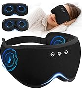 Bluetooth Sleep Mask with 2 Removable 3D Contoured Cup, Bamboo Cotton Bluetooth Sleep Headphones ...