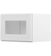 Furinno Shaker Wall Kitchen Cabinet, with Single Door, Glass Not Included, Ready to Assemble, 12 ...