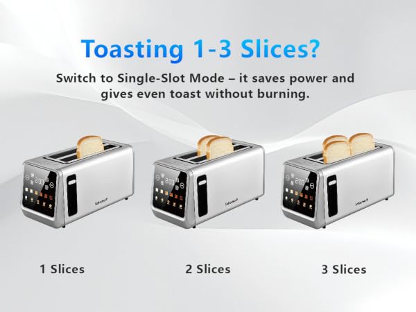 smart touch screen toaster 4 slice