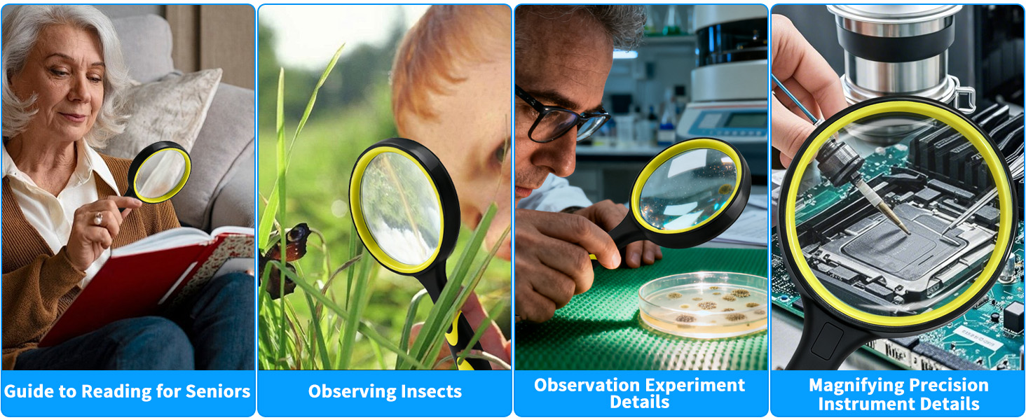 10X Magnifying Glass with Large