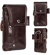 Ariscobull - Leather Phone Holster - Genuine Full-Grain Buffalo Leather Cell Phone Holsters - for...