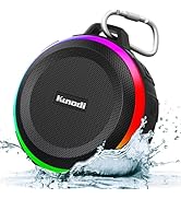 Kunodi Bluetooth Shower Speaker with IPX7 Waterproof, Dynamic Lights, Crisp Clear Sound, True Wir...