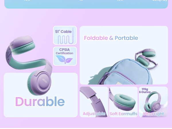 kids headphones with cord