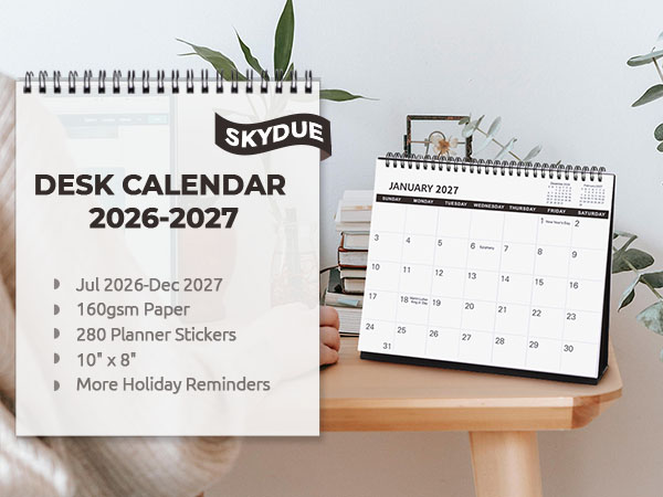 desk calendar 2026-2027