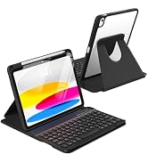 besky Keyboard case for iPad A16 11th 10th Generation 11/10.9 inch, Detachable Keypad,360 Rotatab...