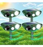 Upgraded Solar Animal Repellent Ultrasonic Animal Repeller Outdoor Deer Repellent Devices Waterpr...