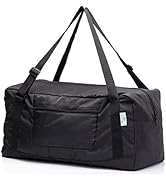 HOLYLUCK Foldable Travel Duffel Bag For Women &amp; Men Luggage Great for Gym (black) One_Size