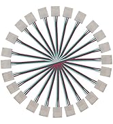 BTF-LIGHTING 10PCS 3Pin 10mm Wide Dual End with 15cm Long Cable LED Strip Solderless DIY Connecto...