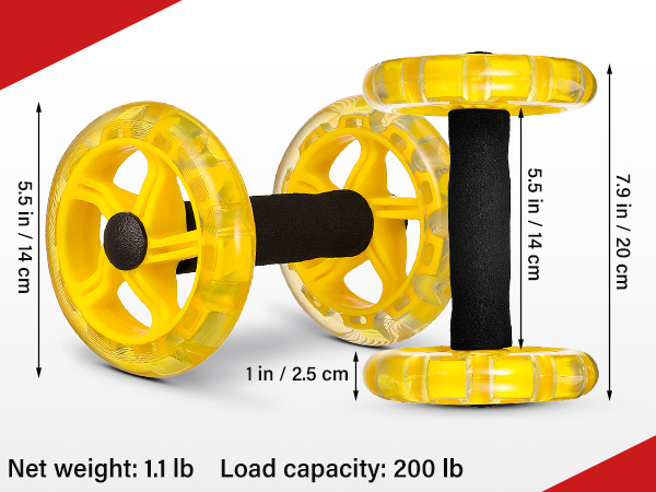 Dimensions: Approximately 14x14x20cm fitness roller