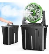 Ausic Portable Misting Fan - 9L Bucket, 10-inch Outdoor Fans for Patios/Camping/Beach/Golf etc., ...