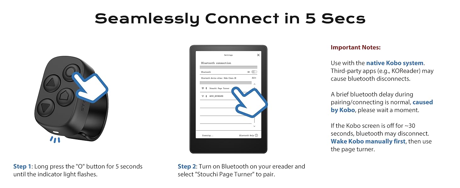 Pair in seconds, no add-ons, no software, no drivers.