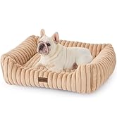 ZOMISIA Dog Bed Medium Size Dog - Large Rectangle Orthopedic Pet Bed with Fluffy Washable Cover a...