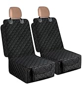 LIFTGO Waterproof Dog Seat Cover 2-Pack for Front Seats â?? Nonslip Scratchproof Captain Chair Cove...