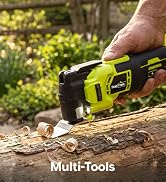 SnapFresh Brushless Oscillating Tool Cordless, 6 Speeds with Carrying Bag | UL Certificated 2.0Ah...