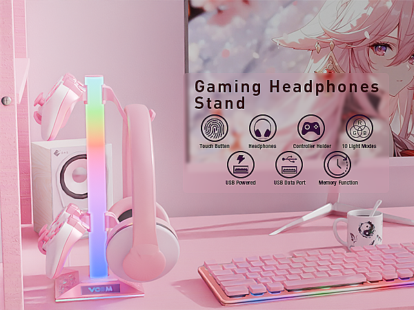 RGB Gaming Headphones Stand
