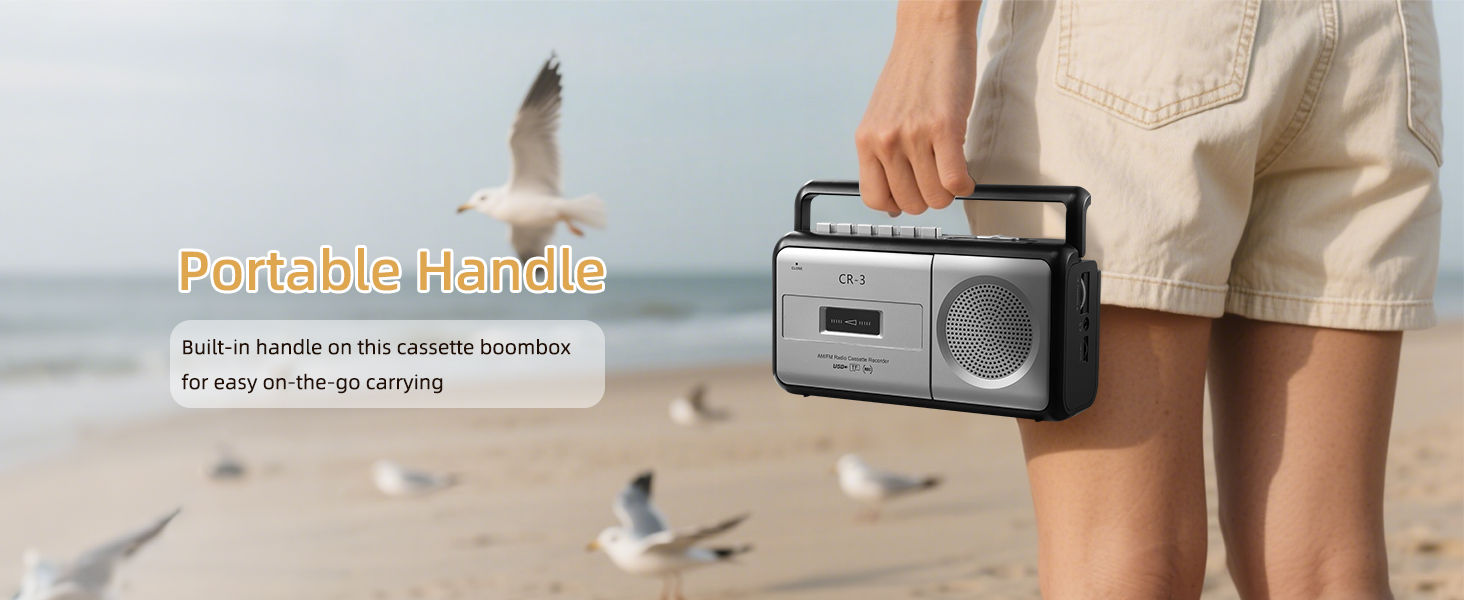  Portable Cassette Player Boombox