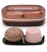 AIMAIAIMAI Shampoo Bar Holder Travel Case for Two Bars – Compatible with Kitsch Solid Shampoo &amp; C...