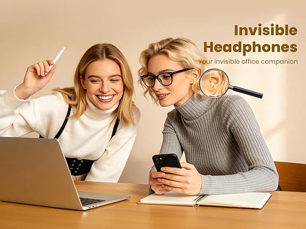Hidden Discreet Earbuds Headphones for Work