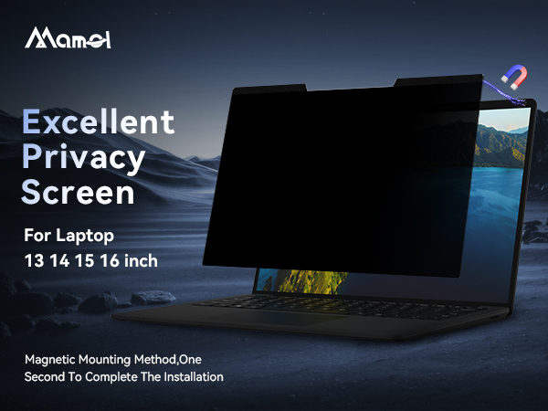 Magnetic Laptop Privacy Screen