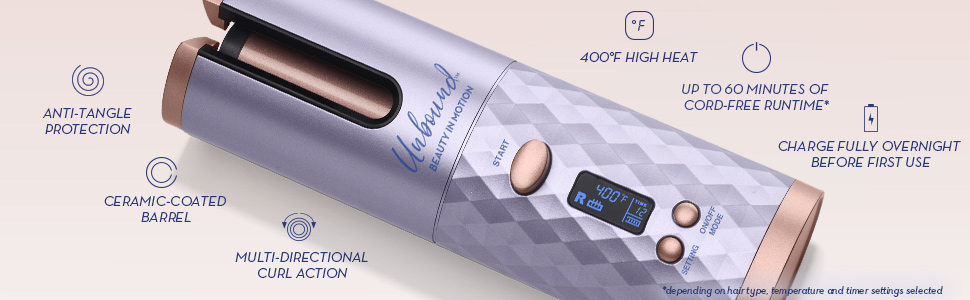 conair unbound unbound auto curler cordless curling iron