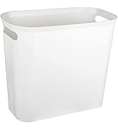 rejomiik Small Trash Can, 3.5 Gallon Garbage Can Slim Waste Basket Plastic Trash Bin Container wi...