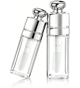 Rosojodg 2 Pcs 8ml Empty Lip Gloss Tubes Clear Lip Gloss Tubes with Wand Clear Refillable Lips Ba...