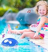 Bluetooth Pool Speaker Floatable,IPX7 Waterproof Portable Wireless Shower Speaker with Colorful L...