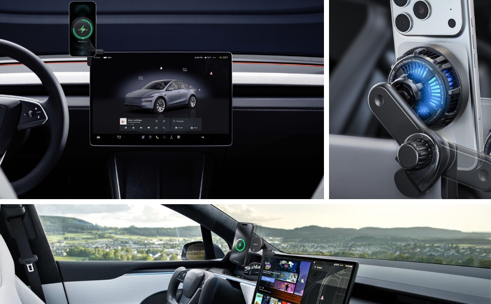 phone holder for tesla screen