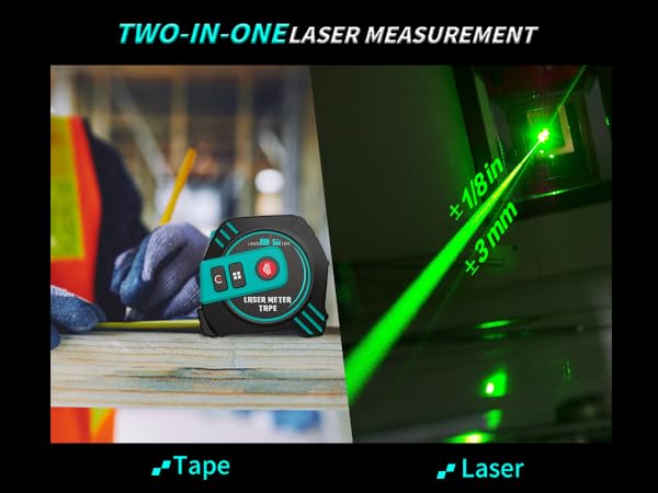 laser measurement:tape and laser