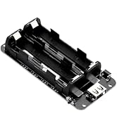FORIOT 1865O Battery Holder Li-ion Battery with Dual Compartment Support Micro USB 5V/3A 3V/1A V8...