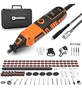 HARDELL 180W Corded Rotary Tool Kit 6 Variable Speeds with Flex Shaft, Chainsaw Sharpener, 8000-3...