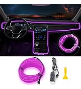 Jushope EL Wire Car LED Lights, Interior Car Lights Strip, USB Car Ambient Lighting with Switch a...