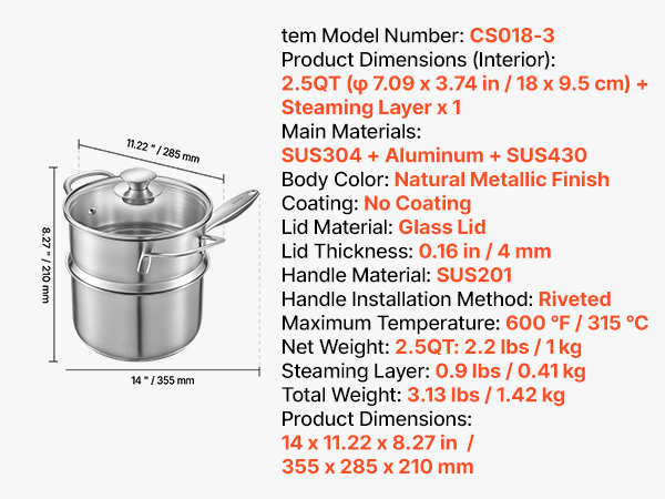 stainless steel saucepan set