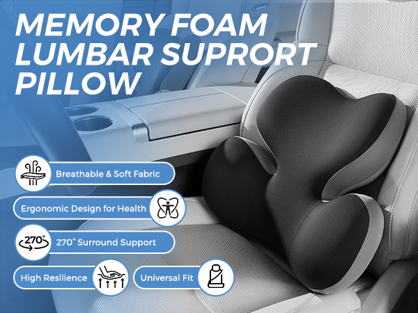 lumbar support seat cushion for car