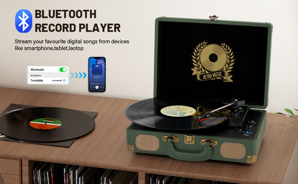 Bluetooth Vinyl Record Player