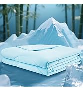 Cooling Comforter Queen Size Cooling Blanket for Hot Sleepers with 50% Bamboo Fiber Filling Light...