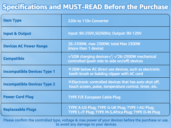 voltage converter us to europe