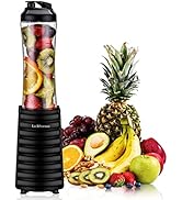 La Reveuse Smoothies Blender 300 Watt with 18 oz BPA Free Portable Travel Sports Bottle (Black)