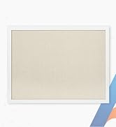 AMUSIGHT Double-Sided Large Cork Board with Linen, 24" x 18" Hanging Wood Framed Bulletin Board, ...