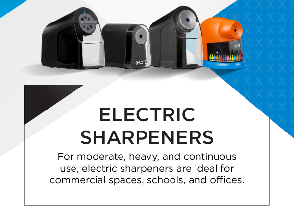 electric pencil sharpeners continuous use commercial space school classroom office home assortment