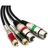 SiYear Dual XLR Female to RCA Cable,2 XLR to 2 RCA Male Phono Plug HiFi Audio Cable for Amplifier...
