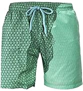 Wsedper Color Changing Swim Trunks for Men, Color Changing Shorts for Boys, Beach Quick Dry Swim ...